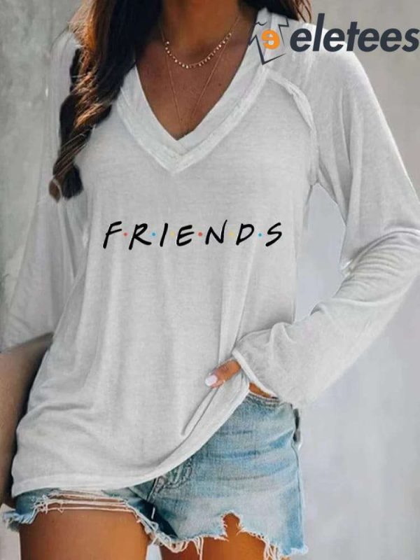 Women’s Casual Matthew Perry Friend Print Long Sleeve Shirt