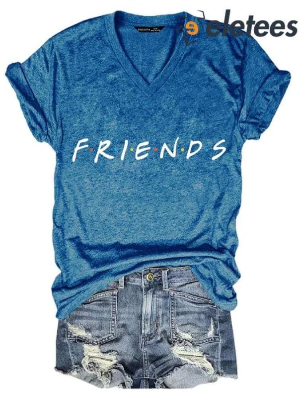 Women’s Casual Matthew Perry Friend Print Short Sleeve Shirt