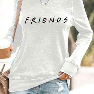 Womens Casual Friend Printed Sweatshirt 2