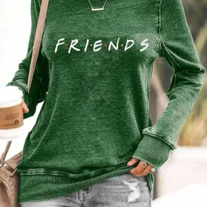 Womens Casual Friend Printed Sweatshirt 4
