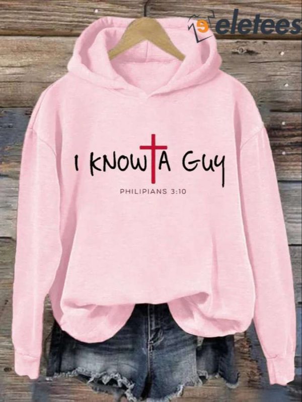 Women’s Casual I Can’t But I Know A Guy Printed Long Sleeve Hoodie