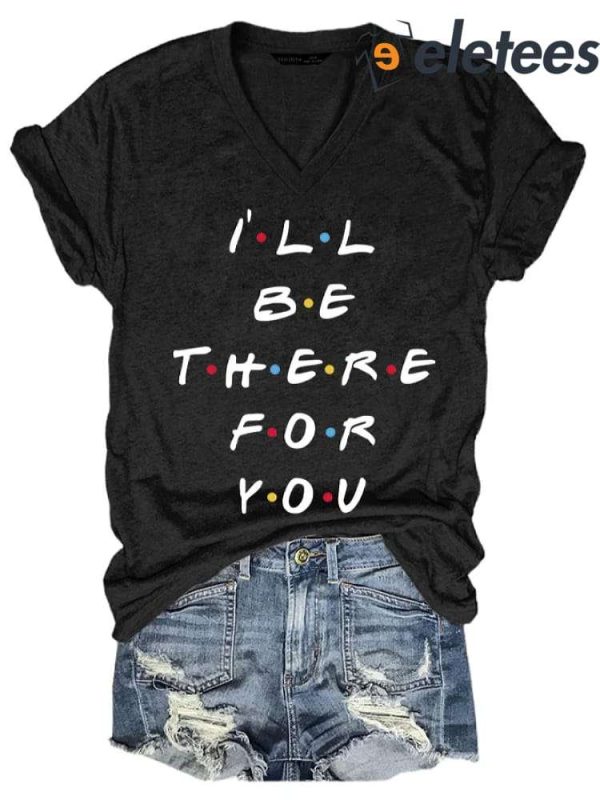 Women’s Casual Matthew Perry I Will Be There For You Print Short Sleeve Shirt