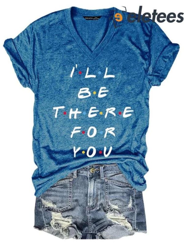 Women’s Casual Matthew Perry I Will Be There For You Print Short Sleeve Shirt