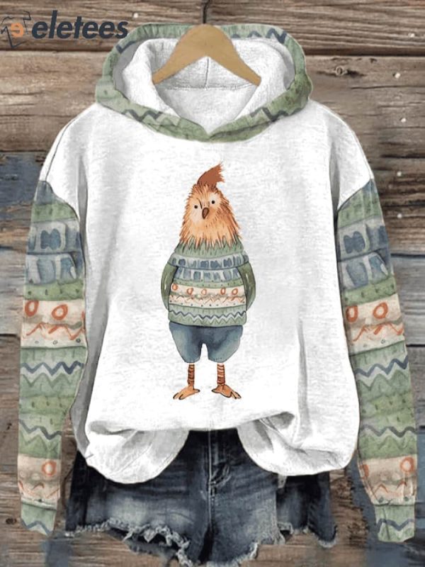 Women’s Chickens in Sweaters Hoodie