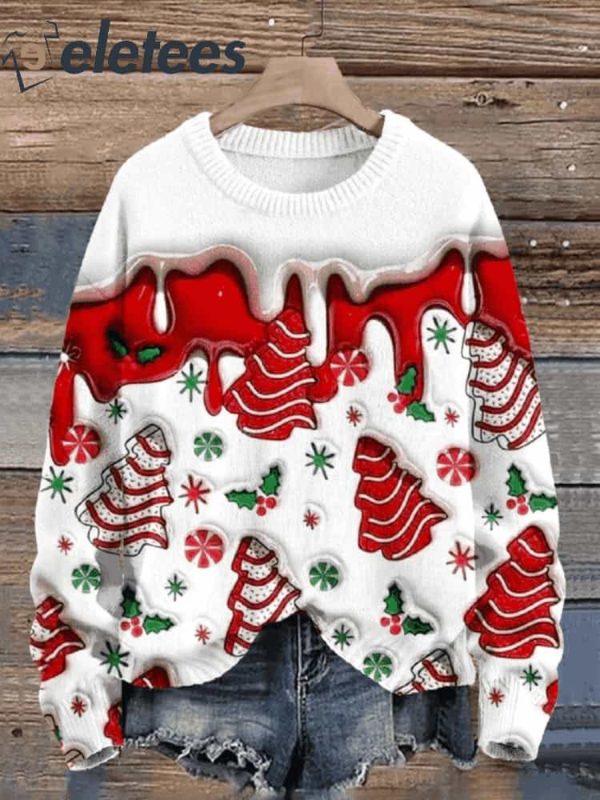 Women’s Christmas Art Knit Pullover Sweater