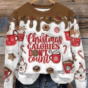 Women’s Christmas Calories Don’t Count Sweatshirt