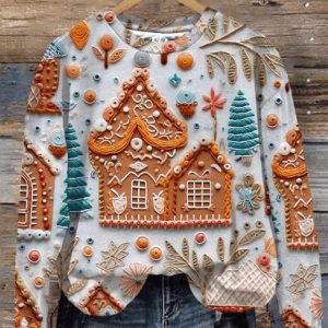 Women’s Christmas Gingerbread House Sweatshirt
