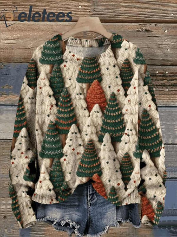 Women’s Christmas Pine Tree Sweater