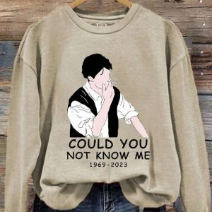 Womens Could You Not Know Me Rip Chandler Printed Sweatshirt 4