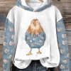 Women’s Cute Chickens in Sweaters Hoodie