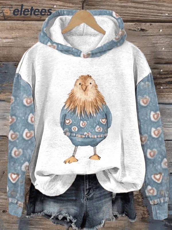 Women’s Cute Chickens in Sweaters Hoodie