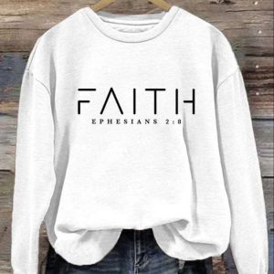 Womens Faith Crew Neck Long Sleeve Sweatshirt