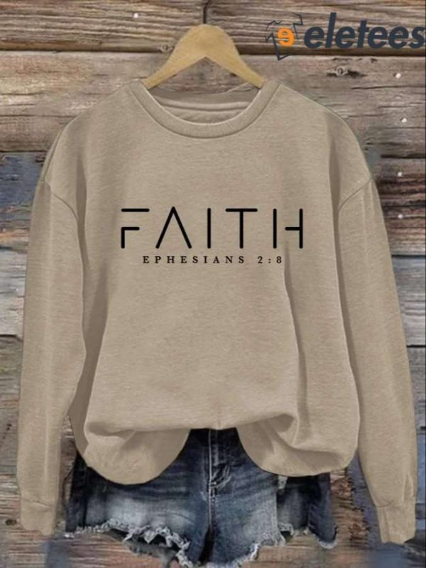 Women’s Faith Crew Neck Long Sleeve Sweatshirt