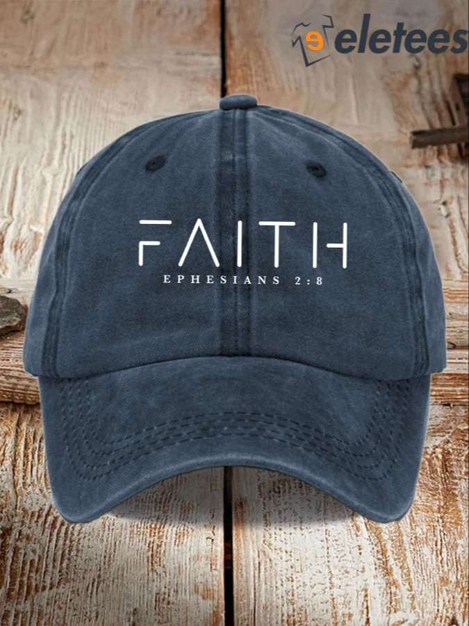 Womens Faith Print Baseball Cap 