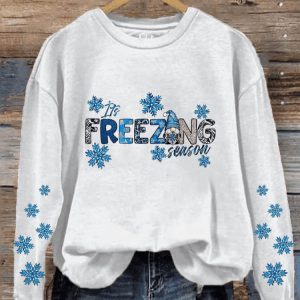 Womens Freezing Season Print Sweatshirt2