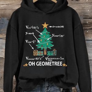 Womens Geometry Christmas Tree Hoodie3