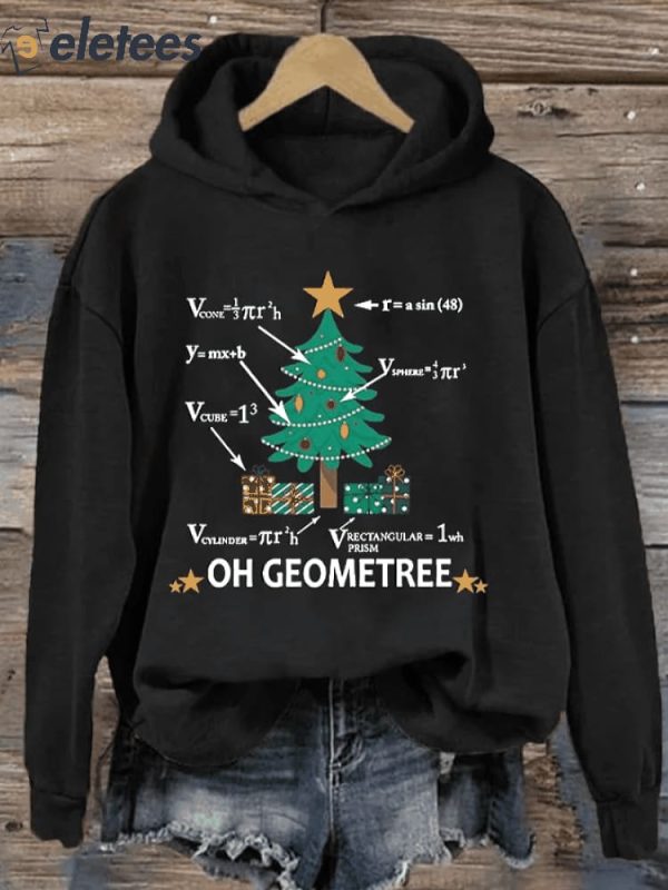 Women’s Geometry Christmas Tree Hoodie
