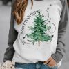 Women’s Grey Merry And Bright Christmas Tree Sweatshirt