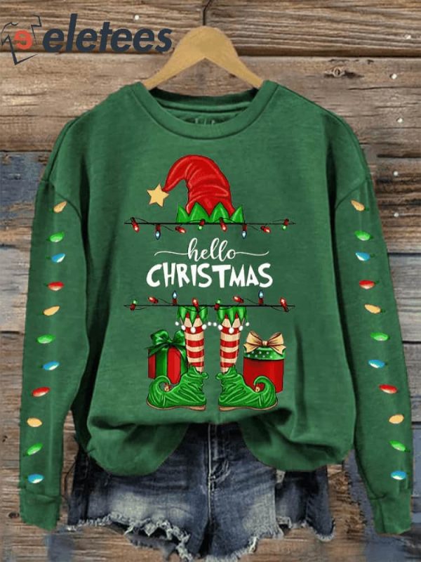 Women’s Grinch Hello Christmas Print Sweatshirt