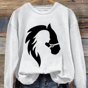 Womens Horse Lovers Casual Sweatshirt 2