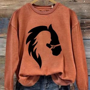 Womens Horse Lovers Casual Sweatshirt 3