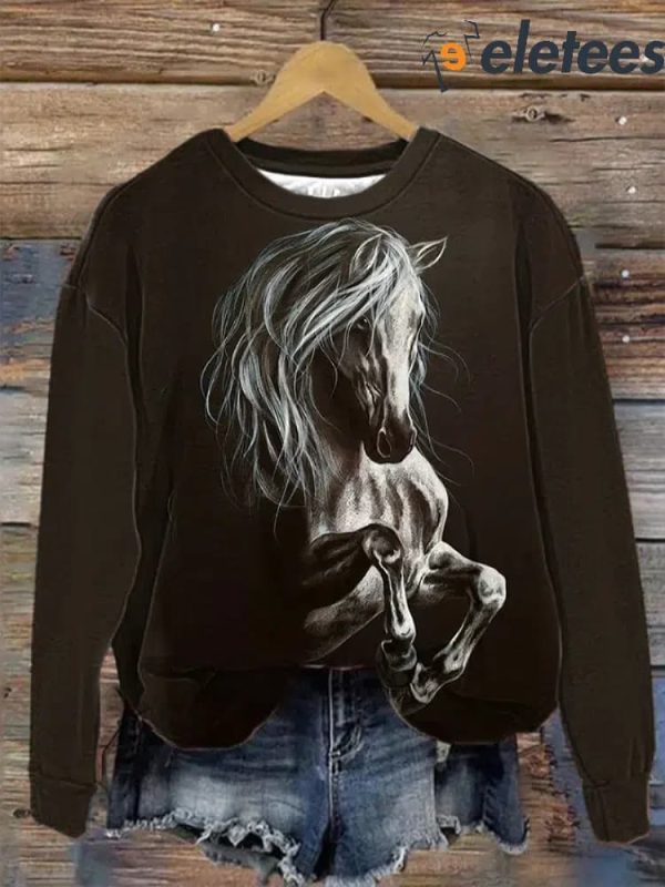 Women’s Horse Print Sweatshirt