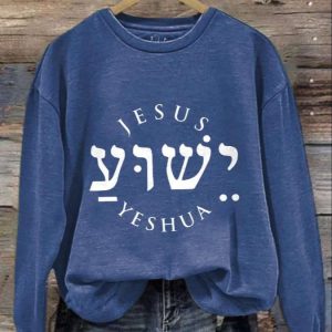 Womens Jesus Yeshua Print Sweatshirt 4