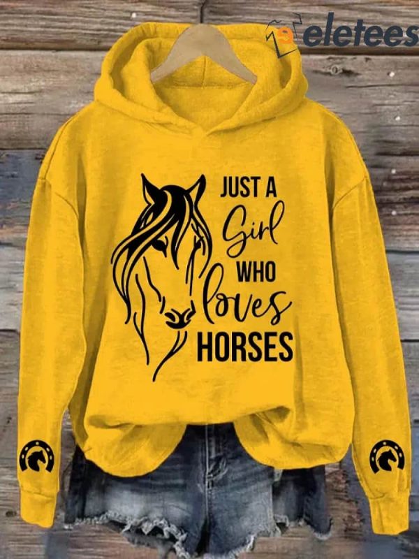 Women’s Just A Girl Who Loves Horses Print Sweatshirt