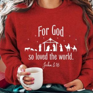 Womens Nativity Printed Long Sleeve Sweatshirt 2