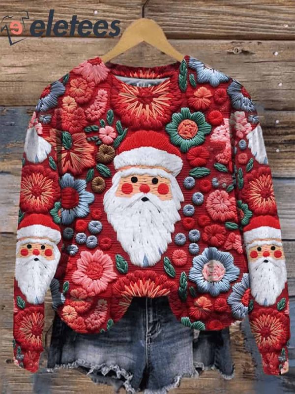 Women’s Santa Flowers Sweatshirt