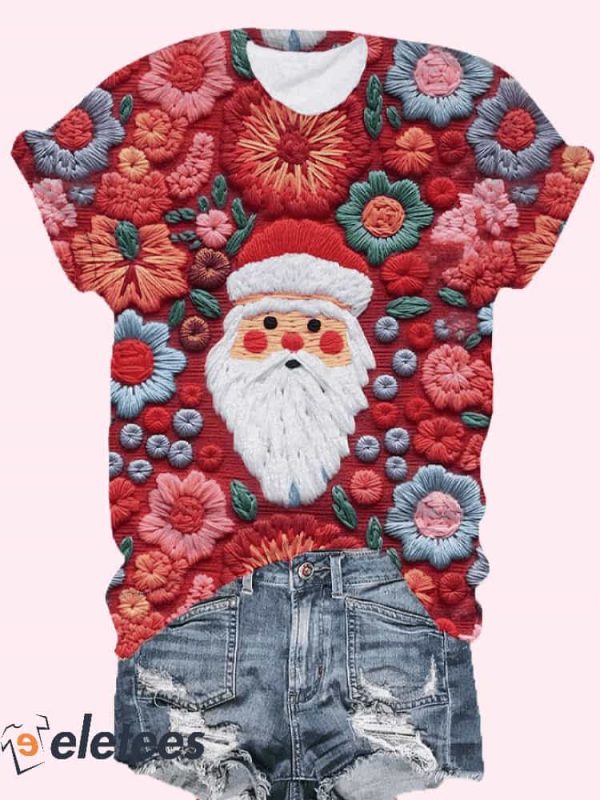 Women’s Santa Flowers Sweatshirt