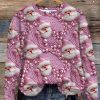 Santa Print Sweatshirt