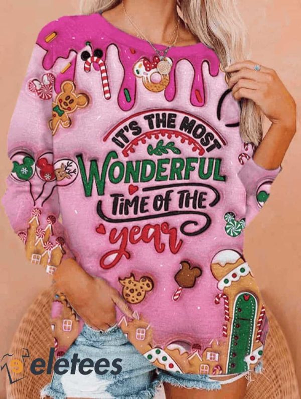 Women’s Vintage Christmas It’s The Most Wonderful Time Of The Year Sweatshirt