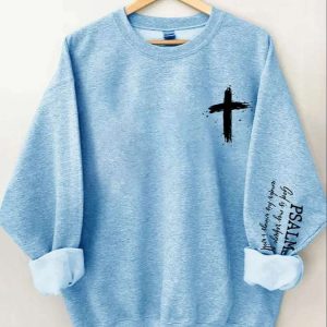 Womens god is my refuge and my fortress under his wings I will find sheller sweatshirt 4