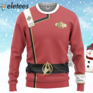 Wrath of Khan Starfleet Red Ugly Christmas Sweater
