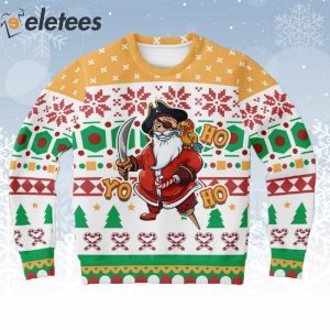 Yo Ho Ho Pirate Santa Ugly Christmas Sweater
