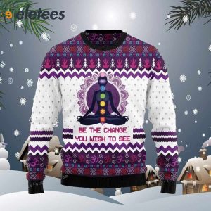 Yoga Be The Change Ugly Sweater 1
