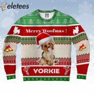 Yorkshire Terrier Merry Woofmas Ugly Christmas Sweater 1