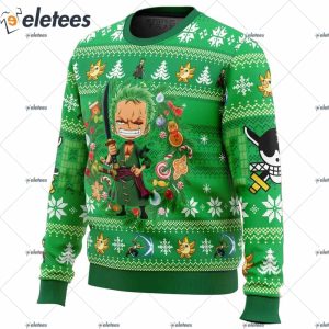 Zoro One Piece Ugly Christmas Sweater 2