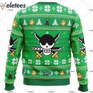 Zoro One Piece Ugly Christmas Sweater 4