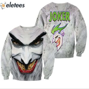 amazing joker horror face 3d all over printed shirts qcgzk
