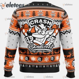 1996 Bandicoot Crash Bandicoot Ugly Christmas Sweater1