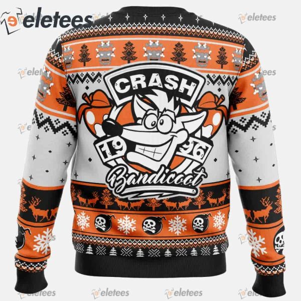 1996 Bandicoot Crash Bandicoot Ugly Christmas Sweater