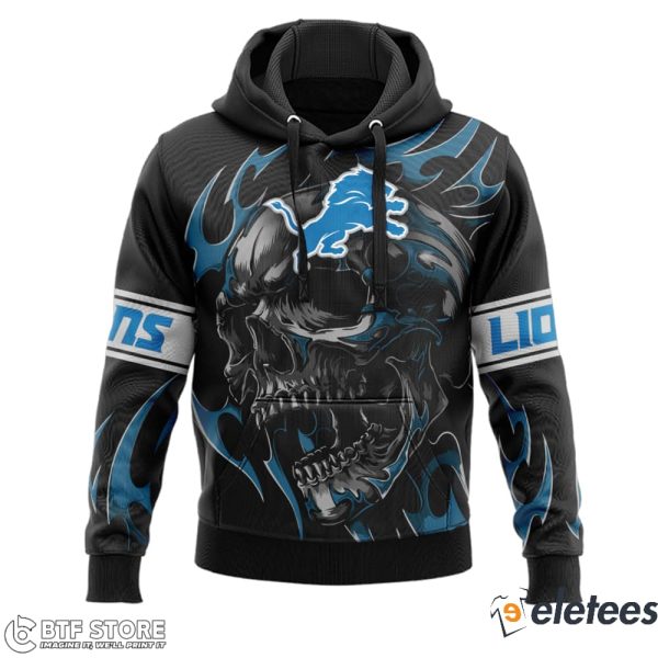 2023 Punisher Skull Detroit Lions 3d Hoodie