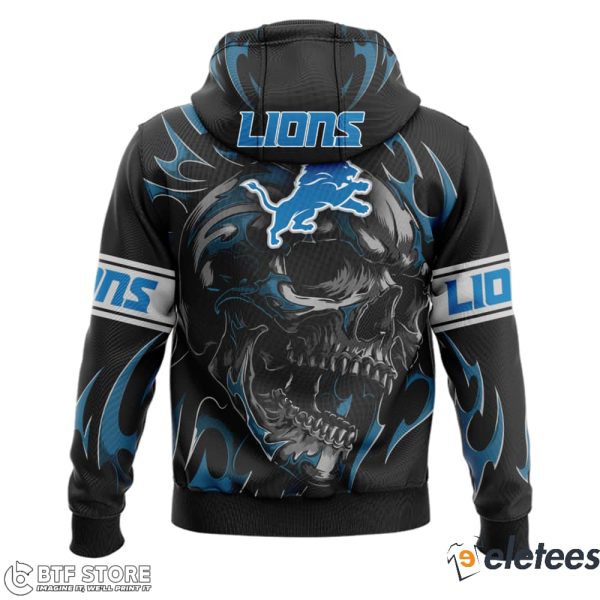 2023 Punisher Skull Detroit Lions 3d Hoodie