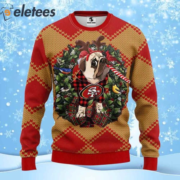 49ers Football Pub Dog Ugly Christmas Sweater