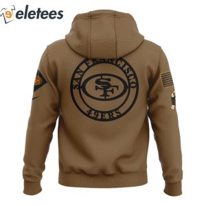 49ers Salute To Service Veterans Day Brown Hoodie2
