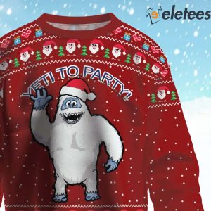 Abominable Snowman Yeti To Party Ugly Christmas Sweater 2