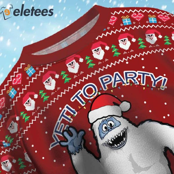 Abominable Snowman Yeti To Party Ugly Christmas Sweater
