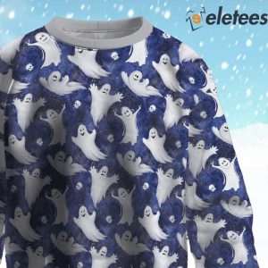 Adorable Ghostly Figures Ugly Christmas Sweater 2